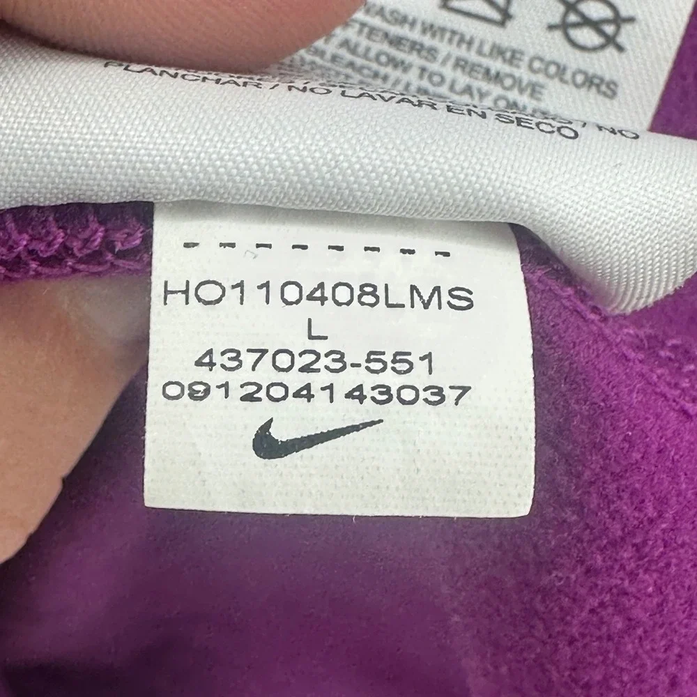 Nike Livestrong Pullover Women Large Purple Dri-FIT Pro Combat Half Zip Active